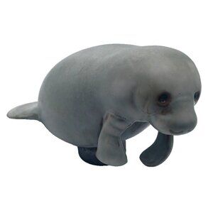 Rare Vintage Andersen Studio Art Pottery Manatee Figurine 10"x5.5"x4.5" Gray 198